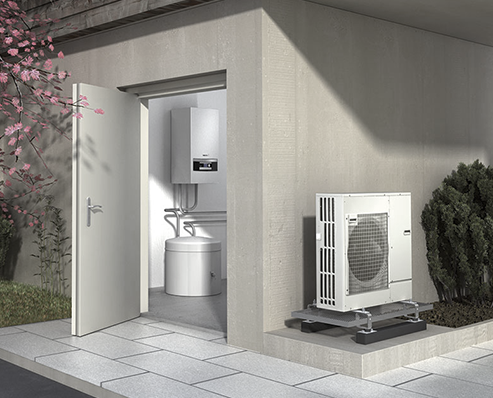 hybride warmtepomp monobloc